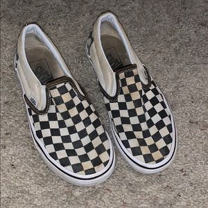 Slip on checkered vans